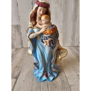 Danbury mint Madonna child Lena Liu religious statue figurine unique